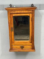 Eikenhouten wandkast met spiegeldeur - Kast - Hout -, Antiek en Kunst