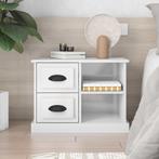 vidaXL Nachtkastje 60x35,5x45 cm hoogglans wit, Huis en Inrichting, Slaapkamer | Nachtkastjes, Minder dan 45 cm, Verzenden, Nieuw