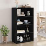 vidaXL buffetkast 70x41x124 cm bewerkt hout zwart, Huis en Inrichting, Verzenden, 100 tot 150 cm, Nieuw, 50 tot 100 cm