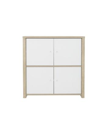MATIS - Opbergkast speelgoed - 4 deuren - 100x40x100cm - wit beschikbaar voor biedingen