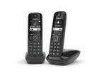 Gigaset AS690 Duo - 2 handsets - Zwart - Handsfree bellen -, Verzenden, Zo goed als nieuw
