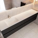 Badkamermeubel Solid Surface AQS Oslo 200x45 cm Mat Zwart, Doe-het-zelf en Verbouw, Sanitair, Ophalen of Verzenden, Nieuw