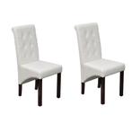 Eetkamerstoelen wit kunstleer | Retourdeal | 35%, Ophalen of Verzenden, Nieuw, Wit, Twee