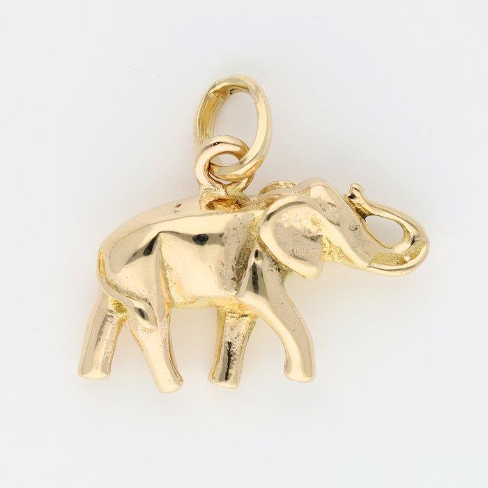 Hanger - 14 karaat Geel goud - Olifant, Sieraden, Tassen en Uiterlijk, Antieke sieraden