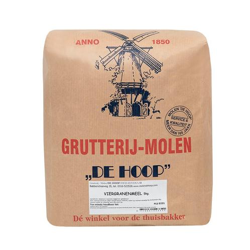 Molen de Hoop Viergranenmeel 5kg, Hobby en Vrije tijd, Taarten en Cupcakes maken, Nieuw, Verzenden