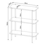 Boekenkast Samnanger open kast 100x80x34 cm zwart [en.casa], Huis en Inrichting, Kasten | Boekenkasten, Verzenden, Nieuw