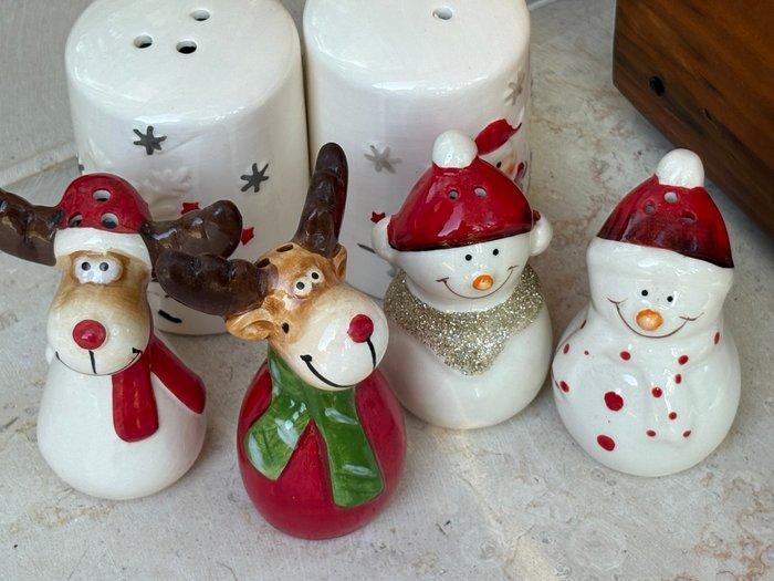 drie verschillen zout en peper stelletjes voor de kersttafel, Diversen, Kerst