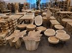 Unieke ronde boomstam salontafels | direct leverbaar!, Huis en Inrichting, Tafels | Salontafels, 50 tot 100 cm, Minder dan 50 cm