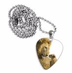 Plectrum ketting of sleutelhanger van een leeuw met welp, Ophalen of Verzenden, Nieuw