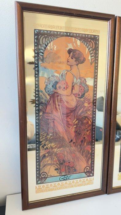 Alphons Mucha (1860-1939) (after) - The four seasons -, Antiek en Kunst, Antiek | Overige Antiek