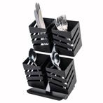 GGM Gastro | Bestekbak - met 4 planken - Zwart | BEKG4 |, Verzenden, Nieuw
