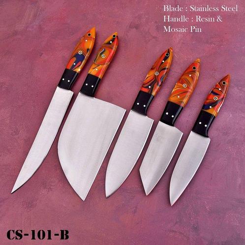 Keukenmes - Chefs knife - Hoge kwaliteit staal, zwart plaat, Antiek en Kunst, Antiek | Keukenbenodigdheden