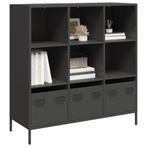 vidaXL buffetkast 101,5x39x103,5 cm staal zwart, Huis en Inrichting, Verzenden, Nieuw, Metaal