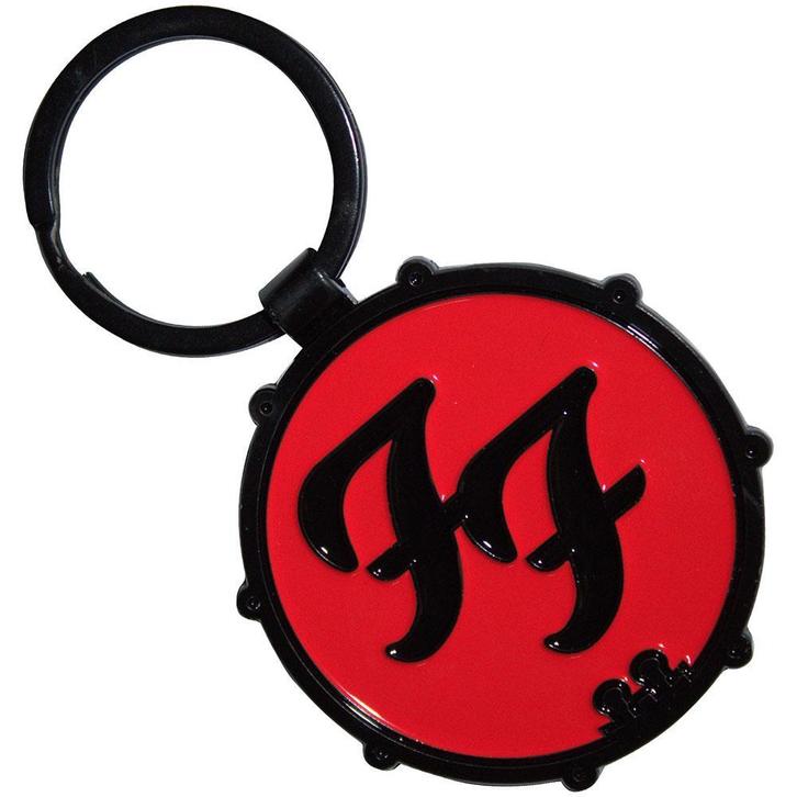 Foo Fighters - FF Logo Drum - Sleutelhanger off. merchandise, Verzamelen, Muziek, Artiesten en Beroemdheden, Gebruiksvoorwerp