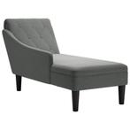 Chaise Longue Donkergrijs - Retourdeal! 35% Korting, Huis en Inrichting, Banken | Sofa's en Chaises Longues, Eenpersoons, Minder dan 75 cm
