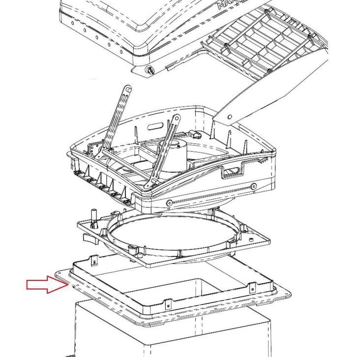 MaxxFan Montagekader 40x40, Caravans en Kamperen, Camper-accessoires, Nieuw, Ophalen of Verzenden