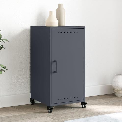 vidaXL Dressoir 36x39x72 cm staal antracietkleurig, Huis en Inrichting, Kasten | Dressoirs, 25 tot 50 cm, Nieuw, Minder dan 50 cm