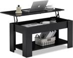 Salontafel met opbergruimte - 100x50x42 cm - Zwart - TUKAILA, Verzenden, Nieuw