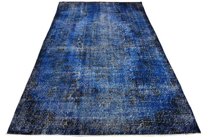 Blauwe vintage - Vloerkleed - 275 cm - 155 cm - met, Antiek en Kunst, Kunst | Designobjecten