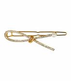 Haarspeld haarclip - Strik strass steentjes 5cm - Goud, Nieuw