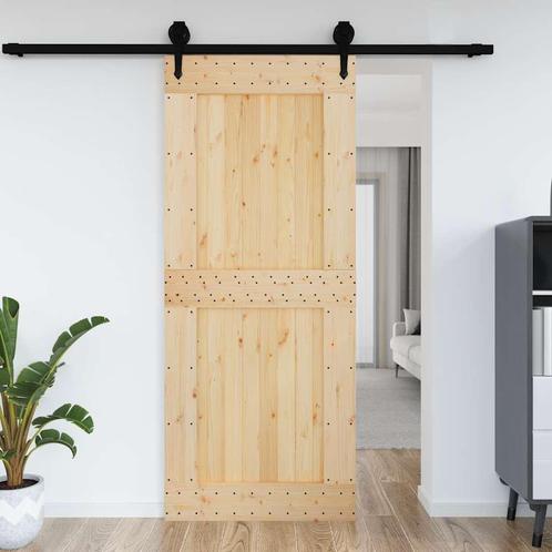 vidaXL Deur NARVIK 95x210 cm massief grenenhout, Doe-het-zelf en Verbouw, Deuren en Horren, Nieuw, Verzenden