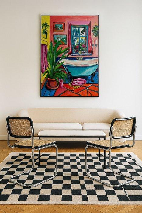 E. García - EL BAÑO COLORIDO - XL (NO RESERVE), Antiek en Kunst, Kunst | Schilderijen | Modern
