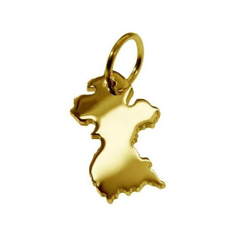 Gouden Landkaart Frans Guyana ketting hanger, Sieraden, Tassen en Uiterlijk, Kettinghangers, Verzenden