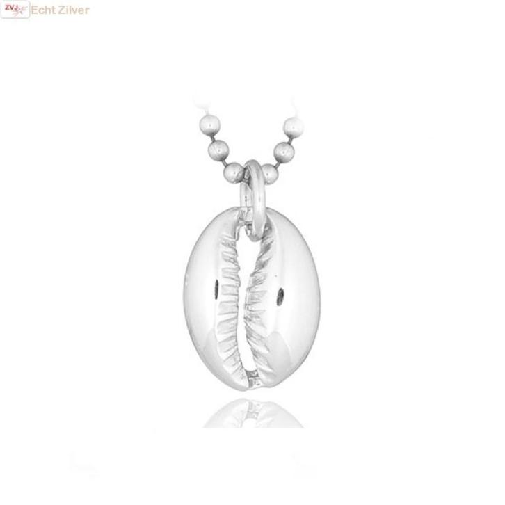 925 Zilveren kaurie schelp kettinghanger, Sieraden, Tassen en Uiterlijk, Kettinghangers, Nieuw, Verzenden