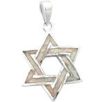 Davidster, een mooi hangertje van zilver met parelmoerkle..., Sieraden, Tassen en Uiterlijk, Verzenden, Nieuw
