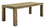 Stoere teakhouten eettafel Travi black wash, Huis en Inrichting, Tafels | Eettafels, Ophalen of Verzenden, Nieuw, Rechthoekig