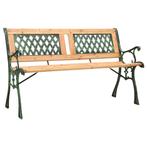 vidaXL Tuinbank 122 cm gietijzer en massief vurenhout, Tuin en Terras, Tuinbanken, Verzenden, Nieuw