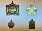 Wereld. 4 Medailles/penningen in Art-Nouveau stijl. Gemaakt, Postzegels en Munten