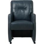 Leren eetkamerstoel Sharp - Granada Blue (blauw) - Zonder, Huis en Inrichting, Stoelen, Eigentijds, Modern, Overige kleuren, Nieuw