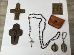 Handgemaakt - Vintage 6-set Heiligen- Religieuze Plaquettes