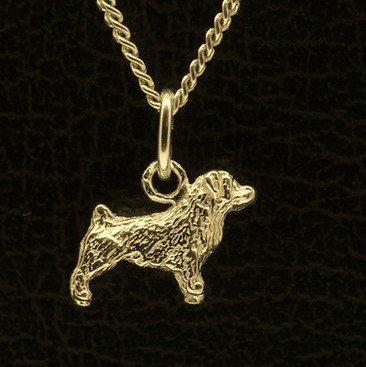 Gouden Norfolk Terrier ketting hanger - klein, Sieraden, Tassen en Uiterlijk, Kettinghangers, Verzenden
