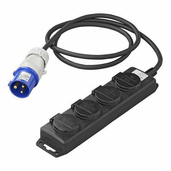 CEE 4-weg Schuko stekkerdoos 1,5M, Auto diversen, Autogereedschap, Verzenden