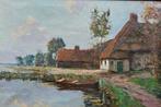 L. van Kampen (XX) - Impressionistisch Hollands landschap, Antiek en Kunst