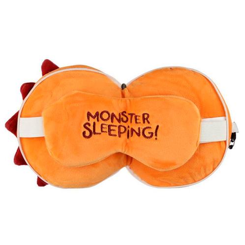 Reiskussen & Slaapmasker Monster Rond - Oranje - Hoogte 15.5, Huis en Inrichting, Woonaccessoires | Kussens, Nieuw, Ophalen of Verzenden