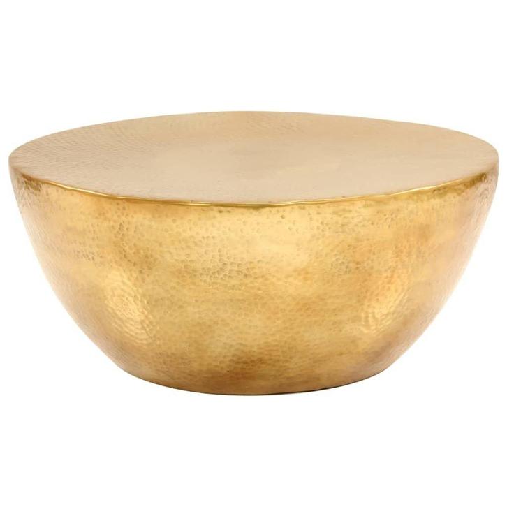 Gehamerd Alu Tafel 70x30cm | Tweedekansje | Goud, Huis en Inrichting, Tafels | Salontafels, Rond, Nieuw, Metaal, Minder dan 50 cm