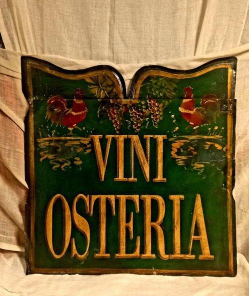 Reclamebord - Vini Osteria in Ferro (gietijzer/geslagen), Antiek en Kunst, Curiosa en Brocante