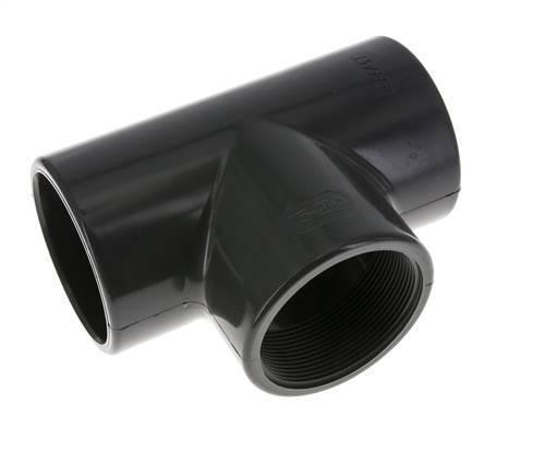 PVC T-Stuk Lijmmof 75mm x Binnendraad Rp2-1/2, Doe-het-zelf en Verbouw, Overige Doe-het-zelf en Verbouw, Nieuw, Verzenden
