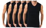 5 stuks Bonanza A-shirt - V-hals - mouwloos - zwart, Kleding | Heren, Ondergoed, Verzenden