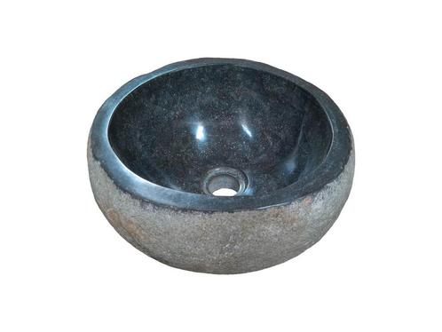 Natuurstenen waskom | Riviersteen 29x28x15, Doe-het-zelf en Verbouw, Sanitair, Nieuw, Verzenden