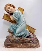 Escuela Española de Olot - Figuur - Jesús con la Cruz - 43, Antiek en Kunst