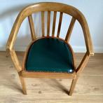 Cosmos - Stoel - Armstoel - Beuken - Lederen zitting, Antiek en Kunst, Antiek | Meubels | Stoelen en Banken