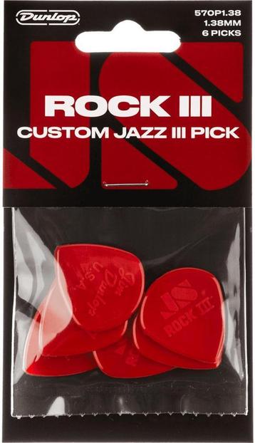 Jim Dunlop 570-138 JS Rock III plectrum 6-pack beschikbaar voor biedingen
