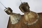 Mesko - Plafondlamp - Glas, Staal - Twee Poolse industriële
