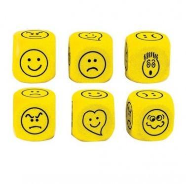 Grote Emoticon Dobbelsteen (4 cm) | Koplow Games -, Hobby en Vrije tijd, Gezelschapsspellen | Bordspellen, Nieuw, Verzenden
