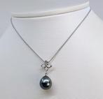 Hanger - 14 karaat Witgoud - 0.01ct. tw. - 10x11mm, Sieraden, Tassen en Uiterlijk, Antieke sieraden