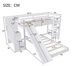 Stapelbed met Glijbaan en Ladder 90x200cm met Valbeveiliging, Verzenden, Nieuw